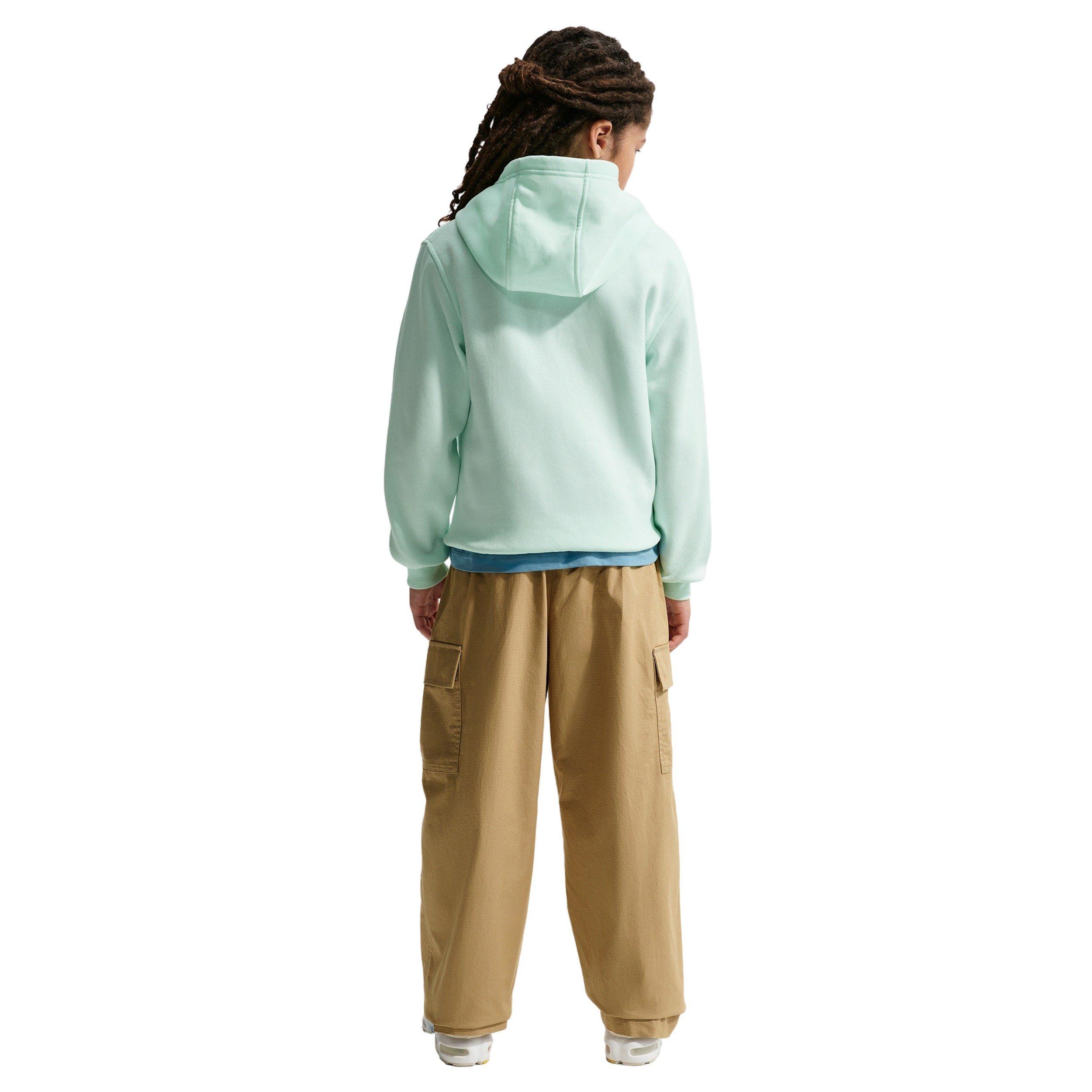 Nike Big Kids' Sportswear Club Fleece Pullover Hoodie - Green - GREEN Thumbnail View 5