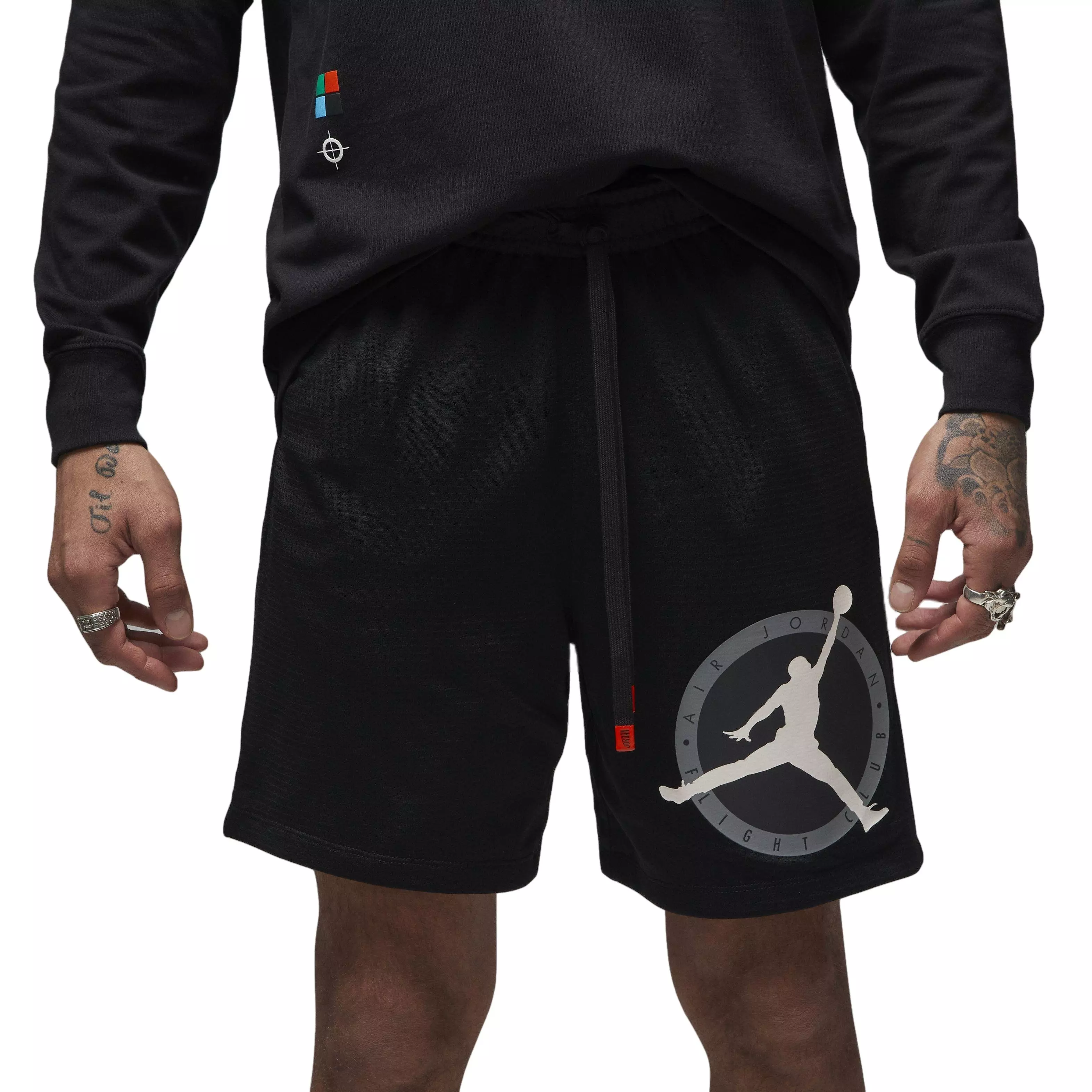 Jordan Men's Flight MVP Mesh Shorts-Black - BLACK