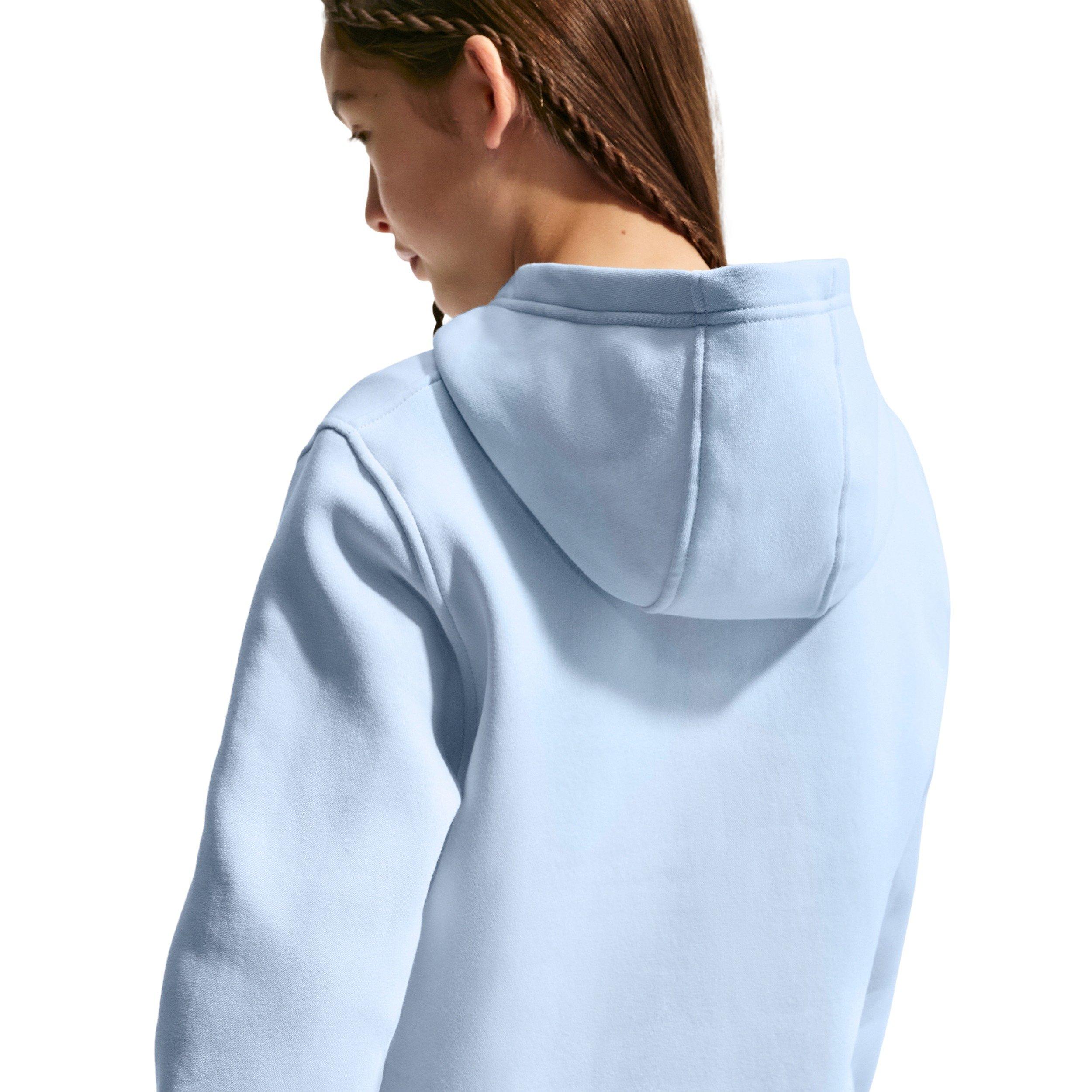 Nike Big Kids' Sportswear Club Fleece Pullover Hoodie - Light Blue - LIGHT BLUE Thumbnail View 2