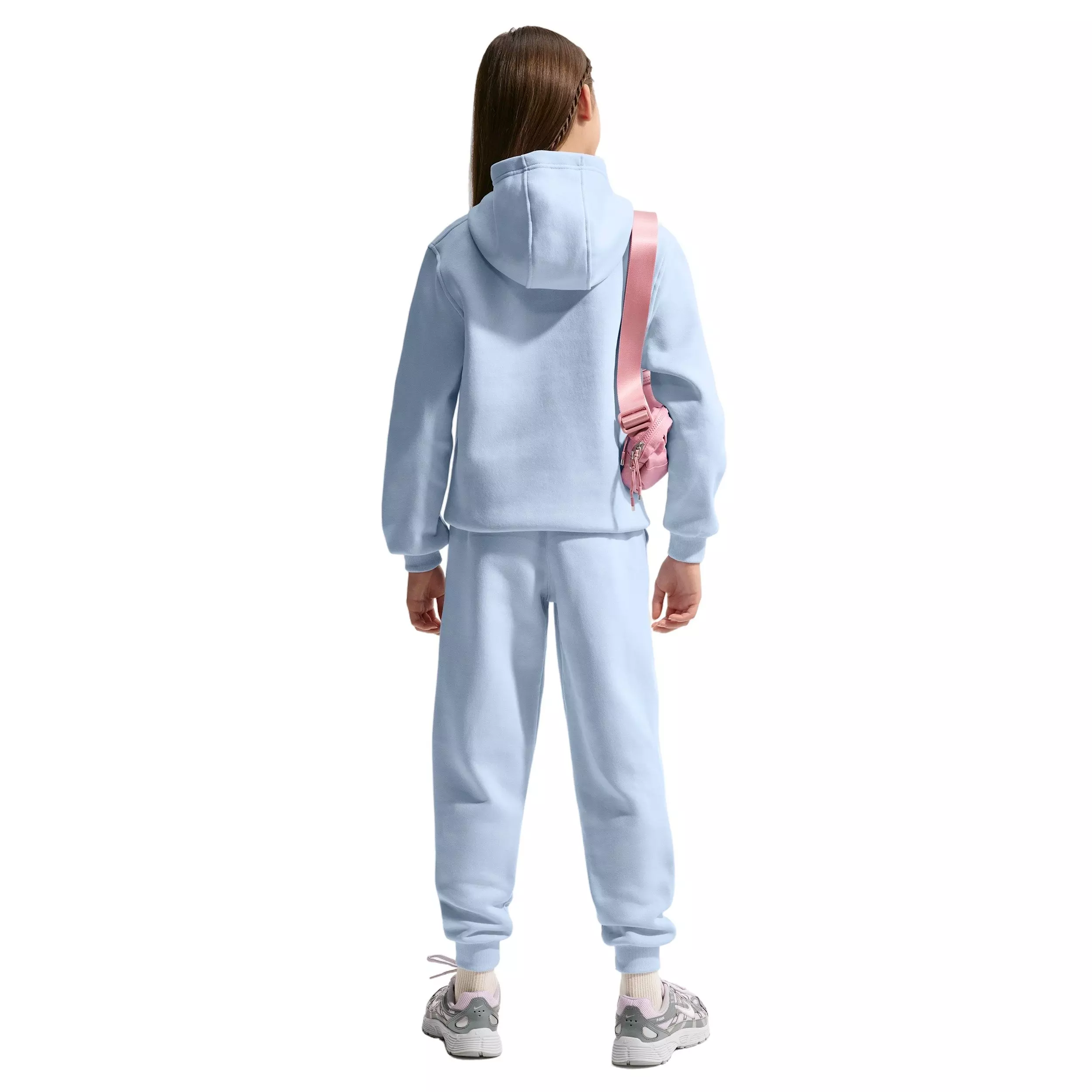 Nike Big Kids' Sportswear Club Fleece Pullover Hoodie - Light Blue - LIGHT BLUE