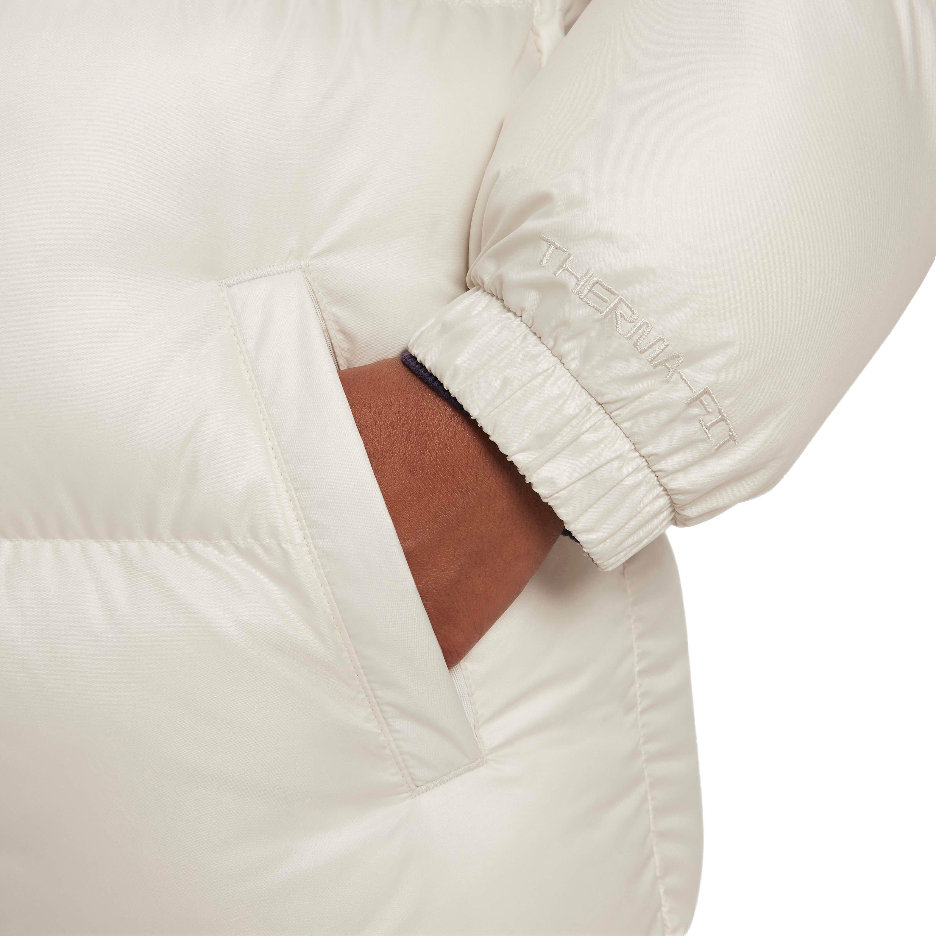 Nike Big Kids' Sportswear Heavyweight Synthetic Fill EasyOn Therma-FIT Repel Loose Hooded Parka Lt Bone - LT BONE Thumbnail View 5