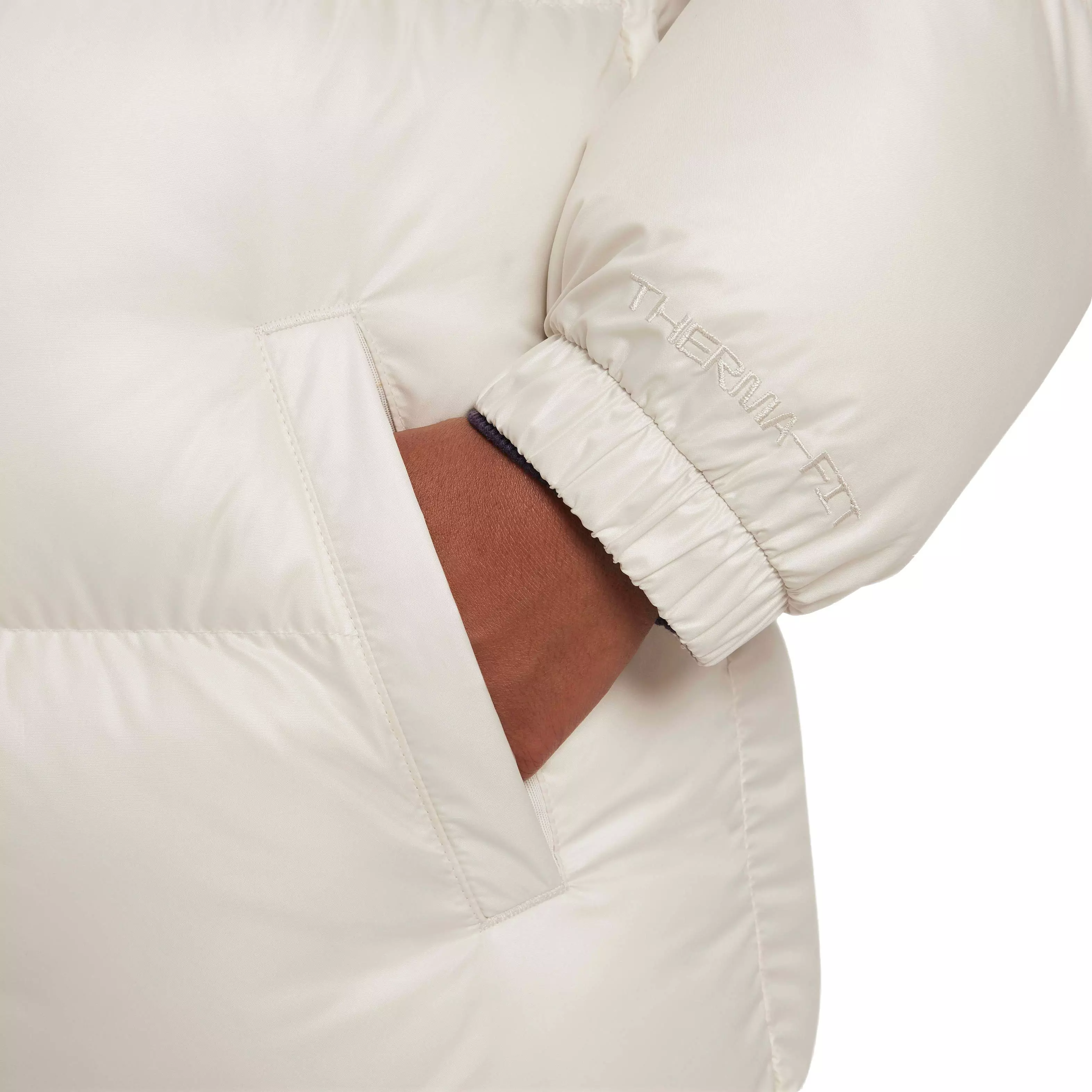 Nike Big Kids' Sportswear Heavyweight Synthetic Fill EasyOn Therma-FIT Repel Loose Hooded Parka Lt Bone - LT BONE