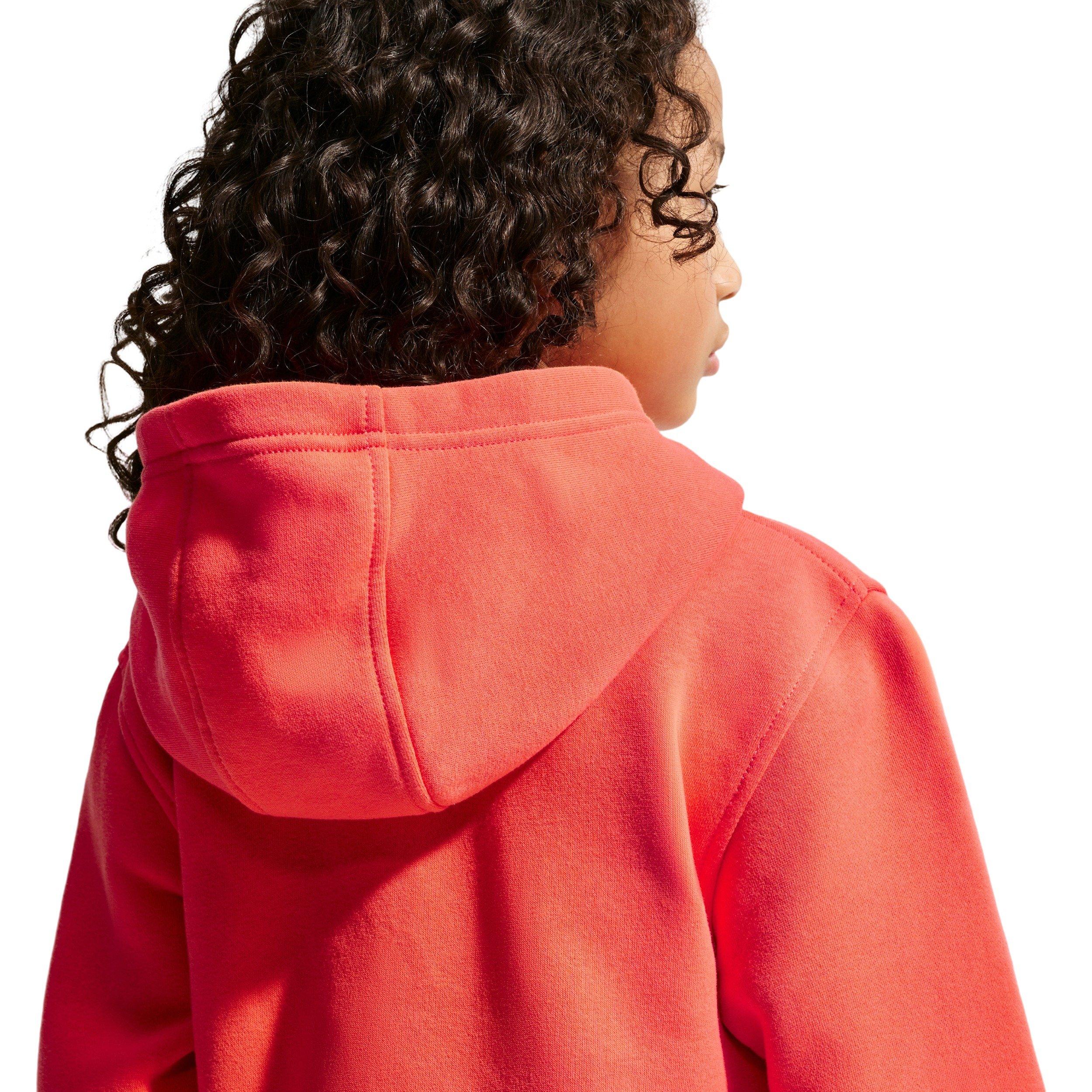 Nike Sportswear Club Fleece Big Kids' Orange Pullover Hoodie