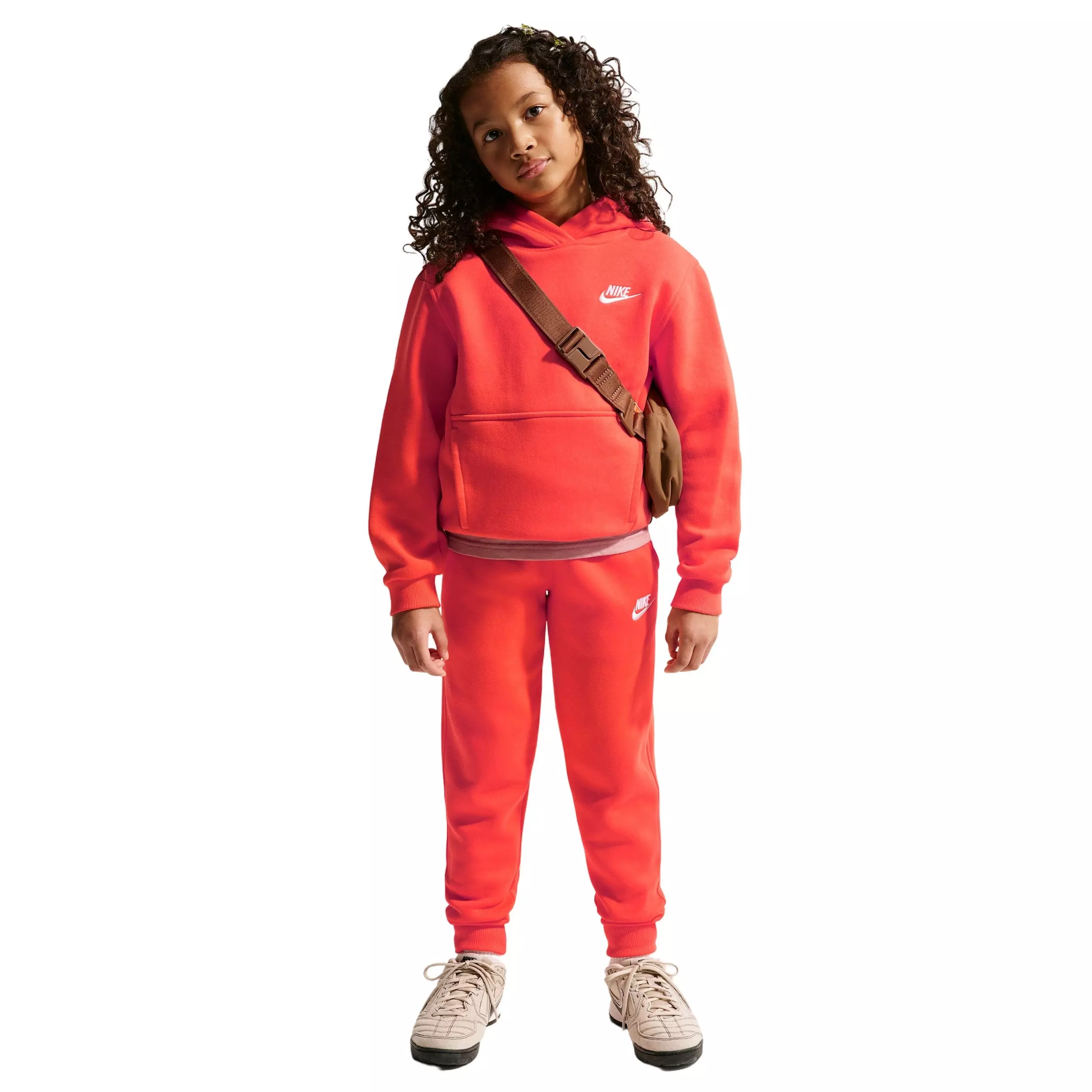 Nike Big Kids' Sportswear Club Fleece Pullover Hoodie - Orange - ORANGE