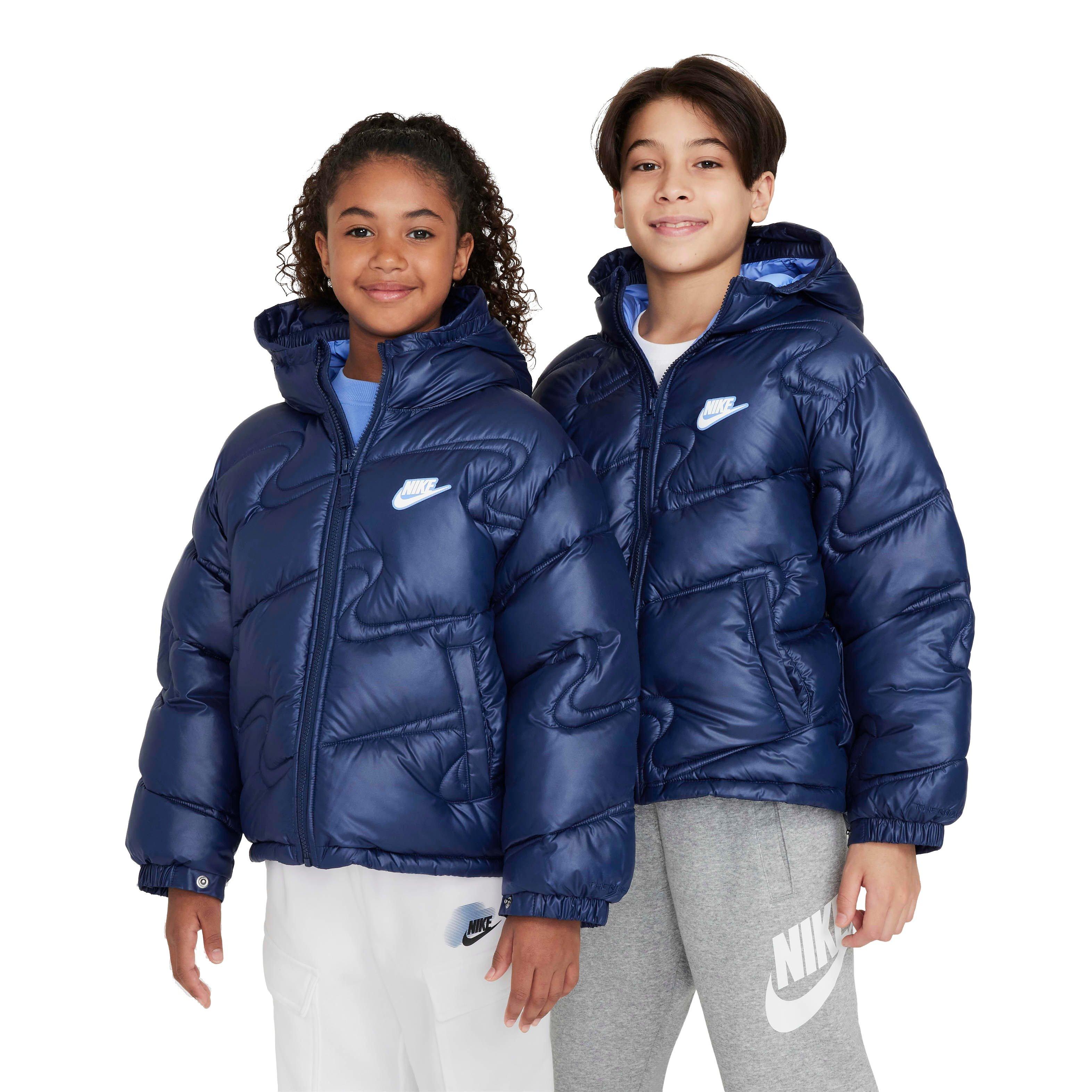 Nike Big Kids' Sportswear Therma-FIT Repel Heavyweight Synthetic Fill Loose Jacket -​Navy - NAVY