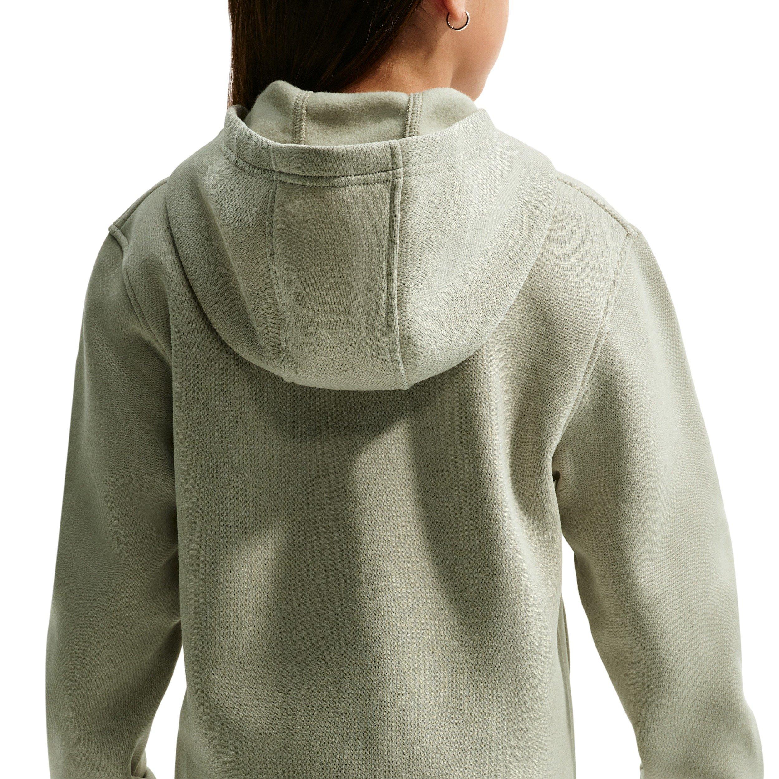 Nike Sportswear Club Fleece Full-Zip Big Kids' Light Green Hooded Jacket