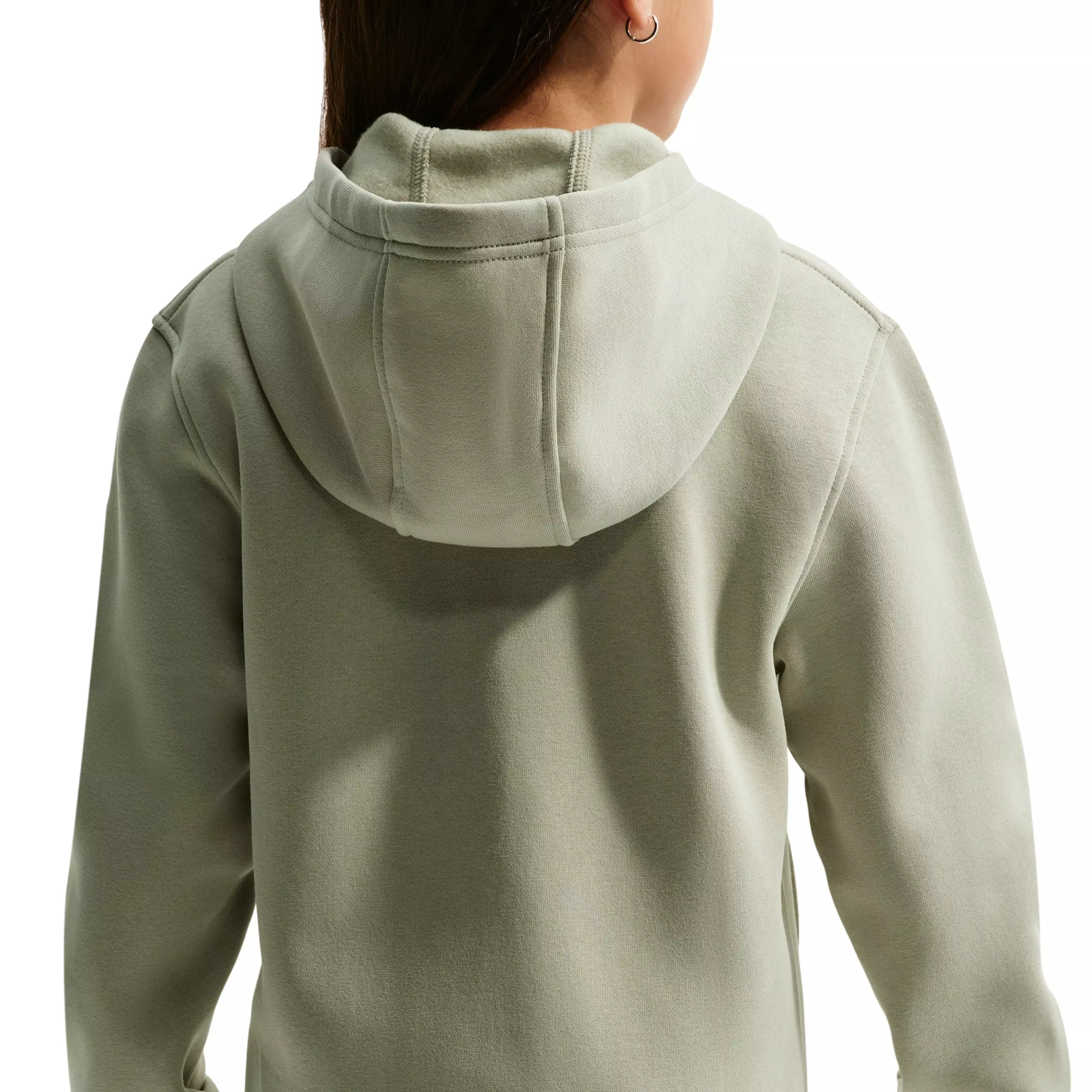 Nike Big Kids' Sportswear Club Fleece Full-Zip Hooded Jacket - Light Green - LIGHT GREEN