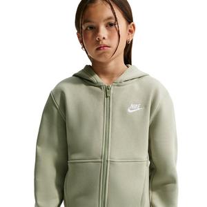 Nike Big Kids' Sportswear Club Fleece Full-Zip Hooded Jacket - Light Green