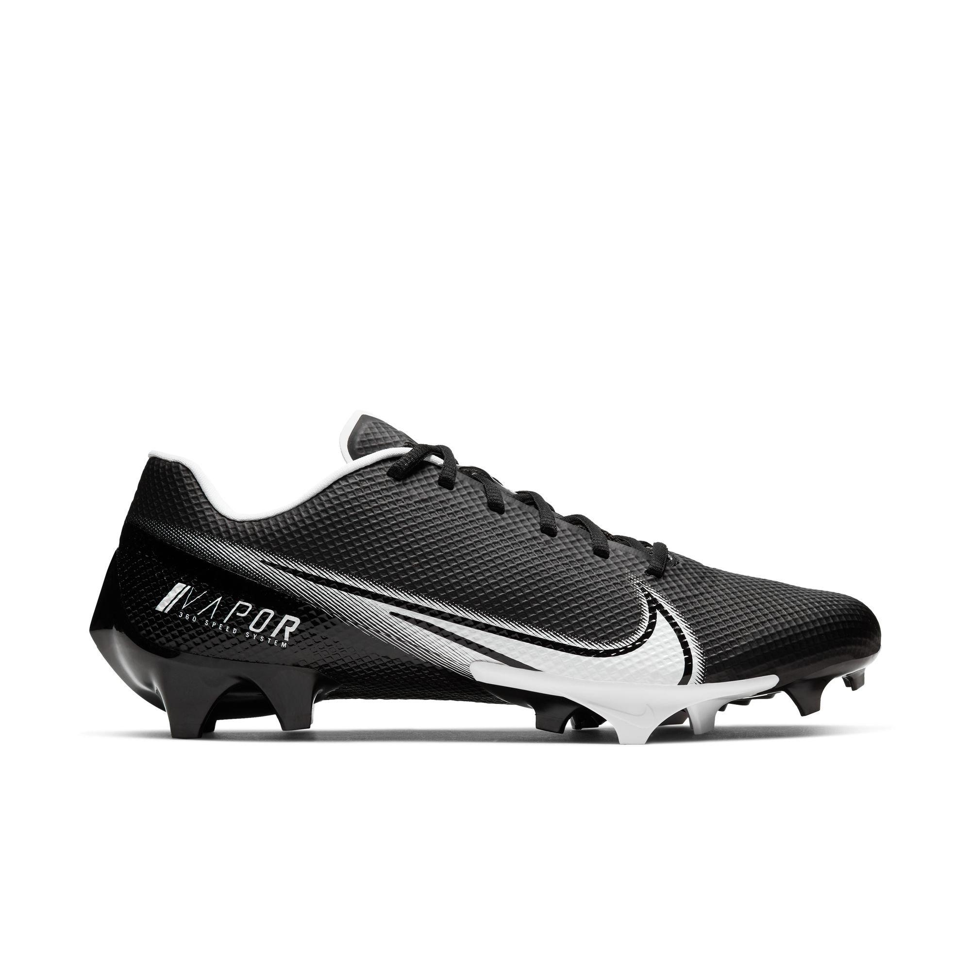 Nike football cleats 2025 black and white