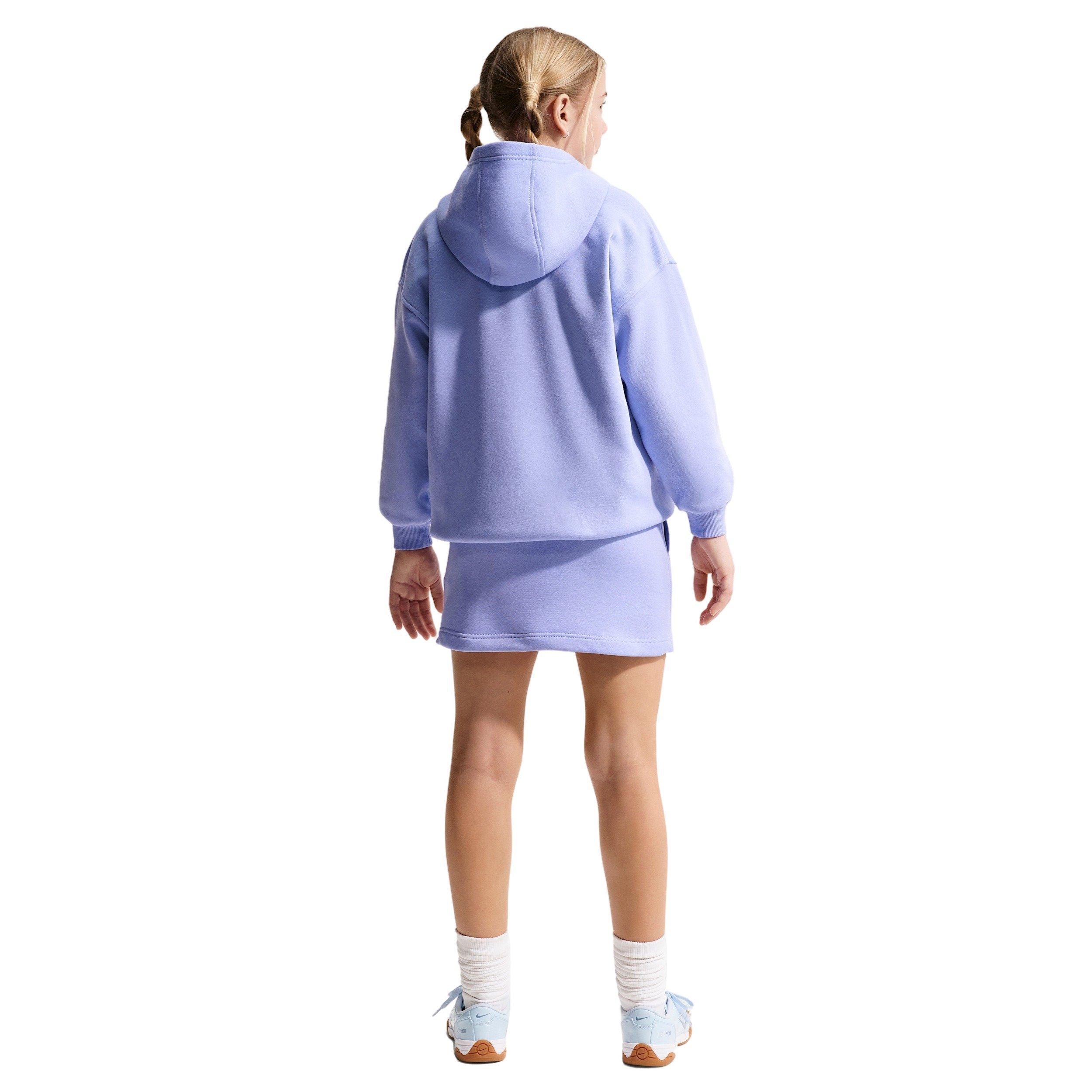 Nike Big Girls' Sportswear Club Fleece Oversized Pullover Hoodie - Purple - PURPLE Thumbnail View 5