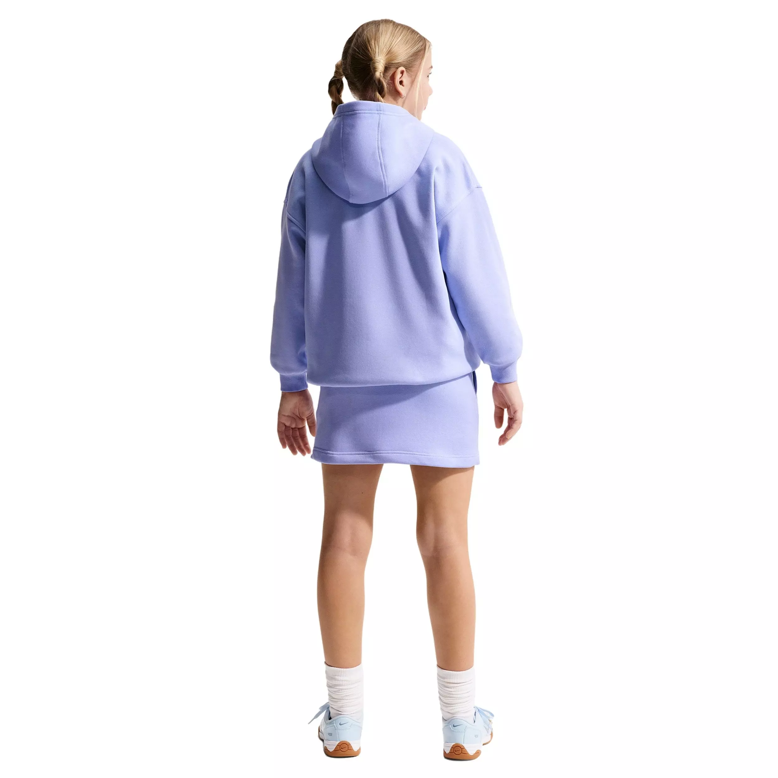 Nike Big Girls' Sportswear Club Fleece Oversized Pullover Hoodie - Purple - PURPLE