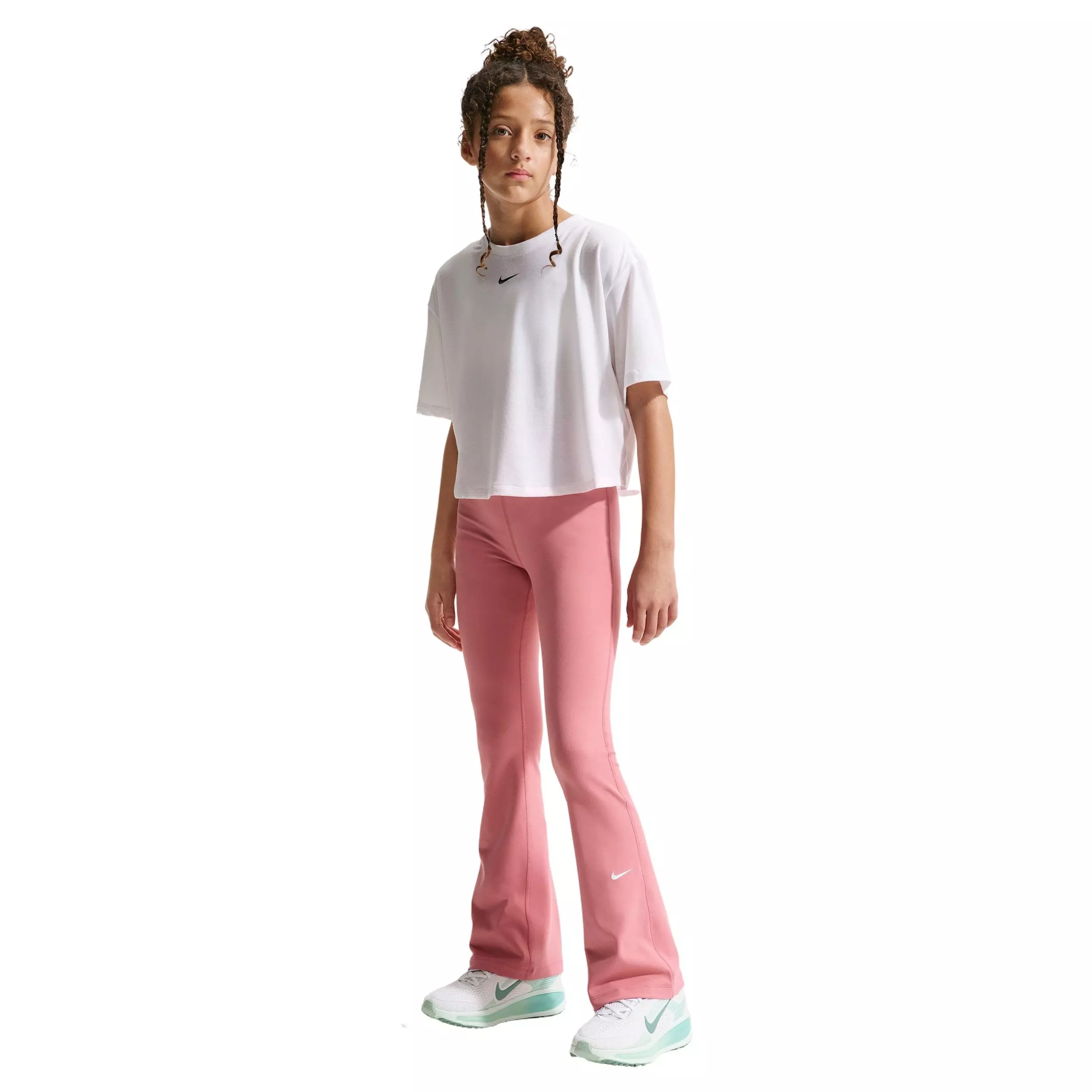 Nike Big Girls' One Dri-FIT Flared Leggings - Pink - PINK