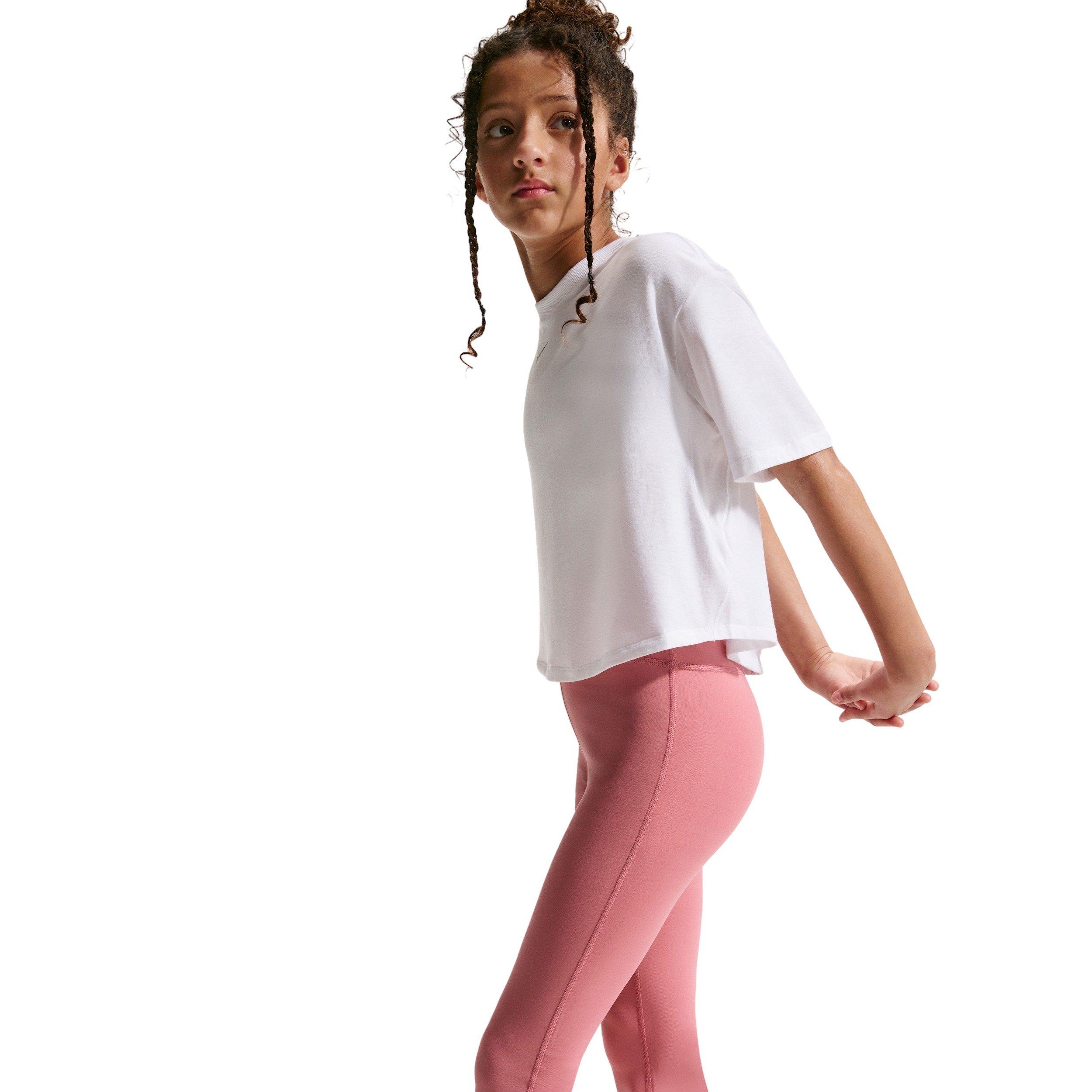 Nike Big Girls' One Dri-FIT Flared Leggings - Pink - PINK Thumbnail View 5