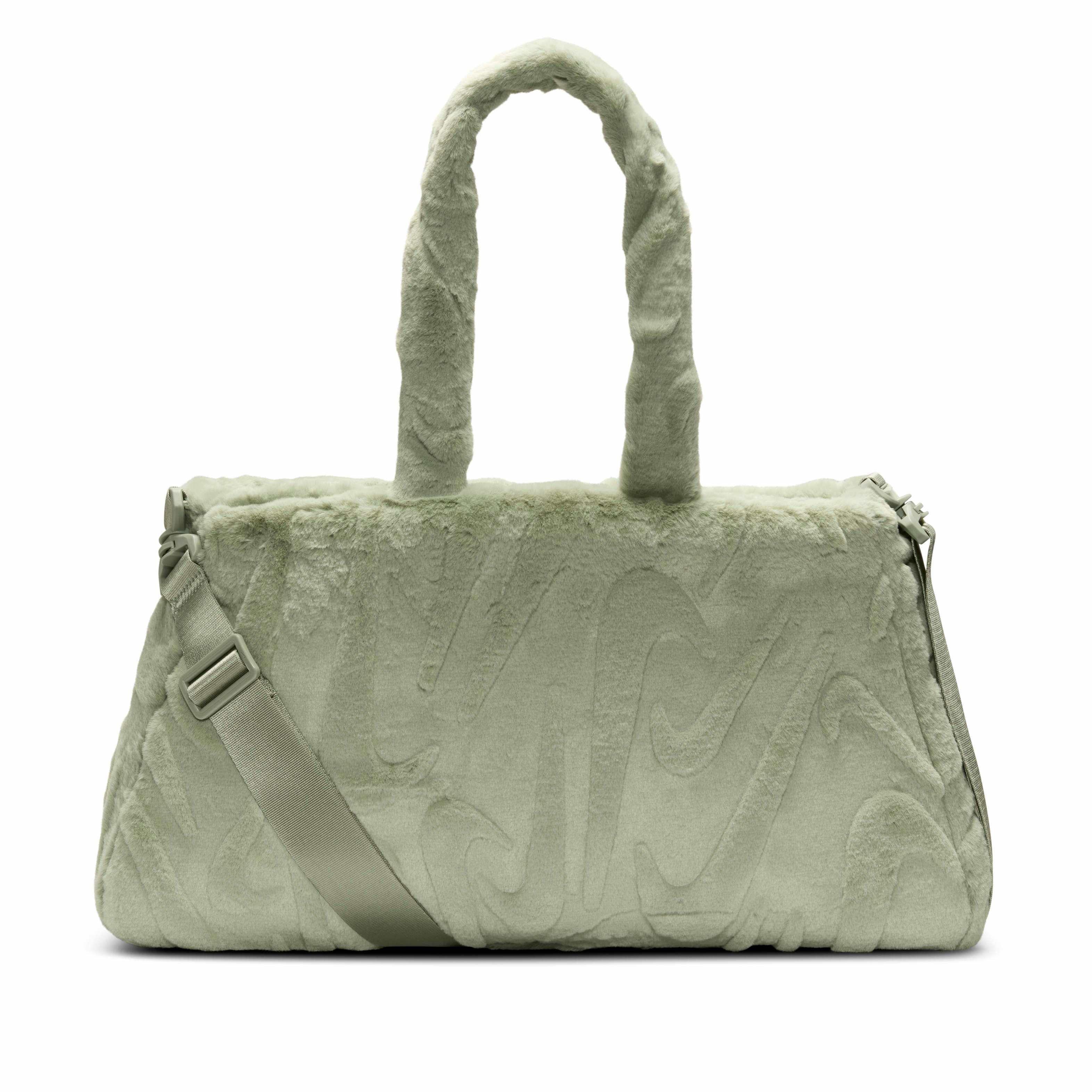 Nike Women's Sportswear Faux Fur Tote - Jade - JADE GREEN Thumbnail View 2
