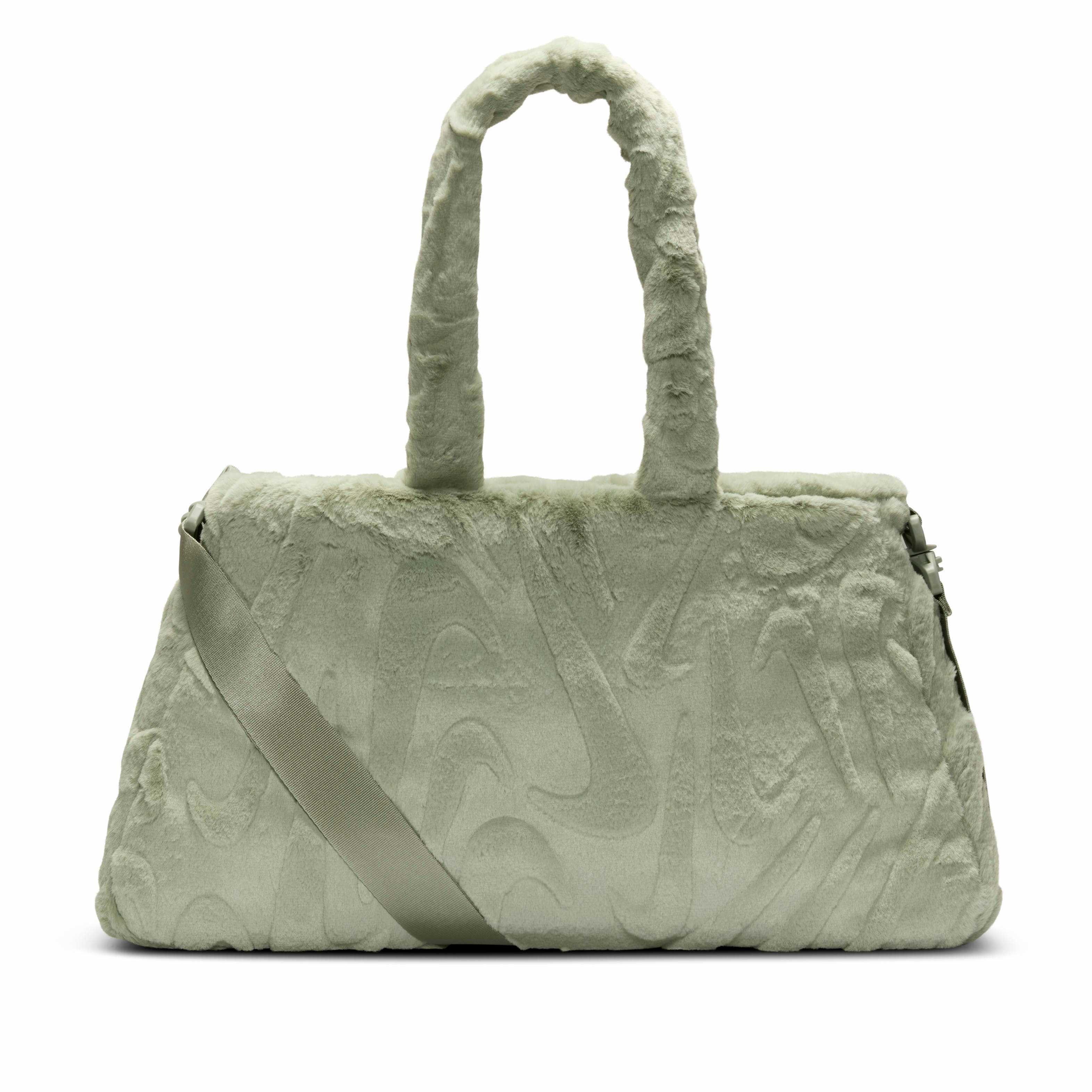 Nike Women's Sportswear Faux Fur Tote -Jade - JADE GREEN Thumbnail View 4