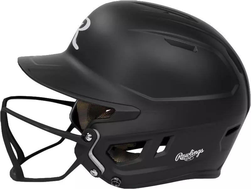 Rawlings Mach HI-VIZ Fastpitch Softball Junior Batting Helmet - BLACK