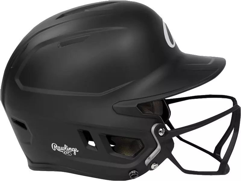 Rawlings Mach HI-VIZ Fastpitch Softball Junior Batting Helmet - BLACK