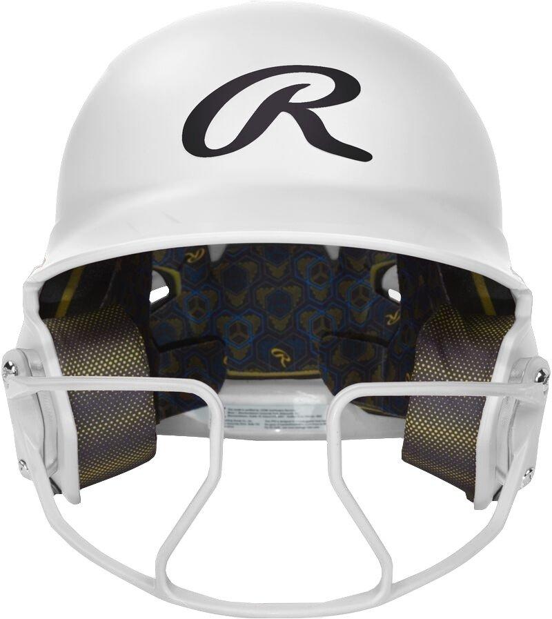 Rawlings Mach HI-VIZ Fastpitch Softball Junior Batting Helmet - WHITE Thumbnail View 4