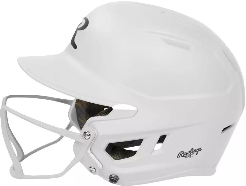 Rawlings Mach HI-VIZ Fastpitch Softball Junior Batting Helmet - WHITE