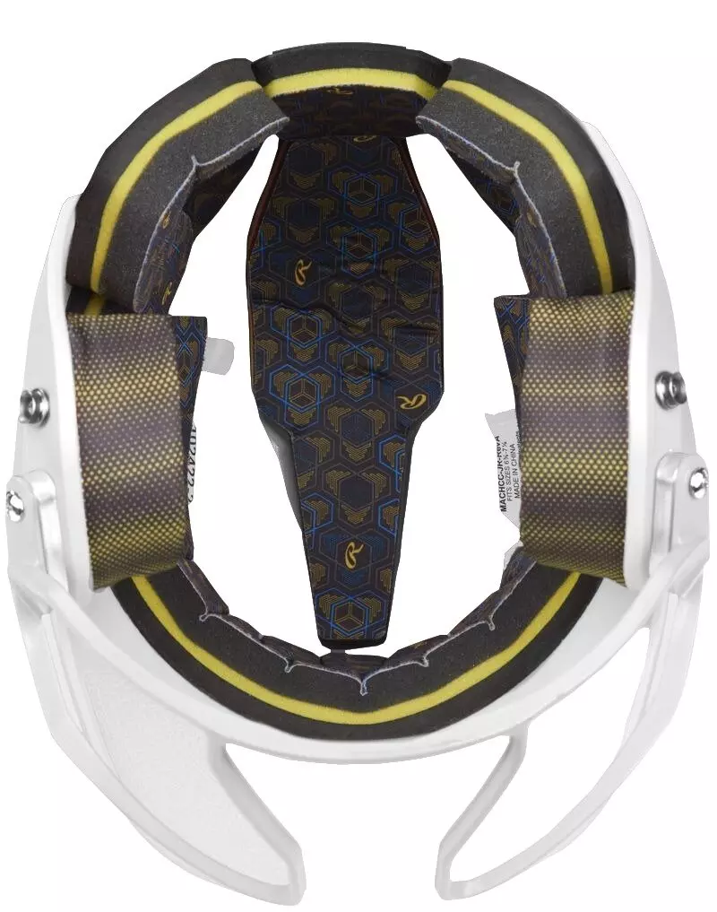 Rawlings Mach HI-VIZ Fastpitch Softball Junior Batting Helmet - WHITE