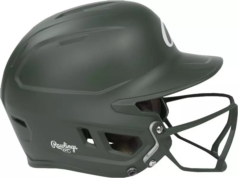 Rawlings Mach HI-VIZ Fastpitch Softball Junior Batting Helmet - DK GREEN