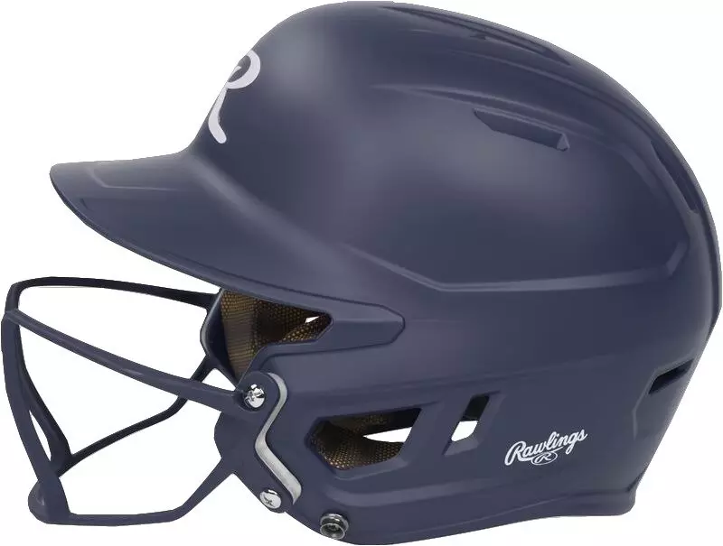 Rawlings Mach HI-VIZ Fastpitch Softball Junior Batting Helmet - NAVY