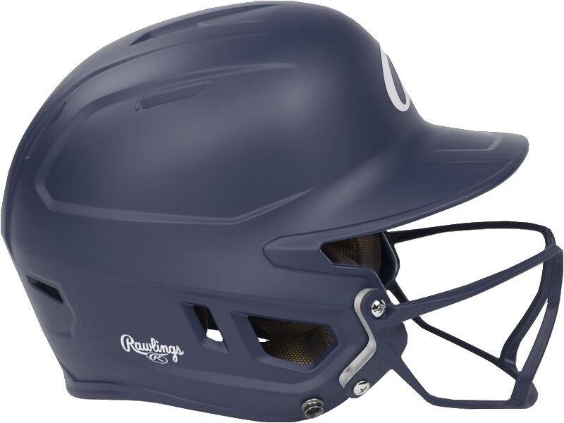 Rawlings Mach HI-VIZ Fastpitch Softball Junior Batting Helmet - NAVY Thumbnail View 6