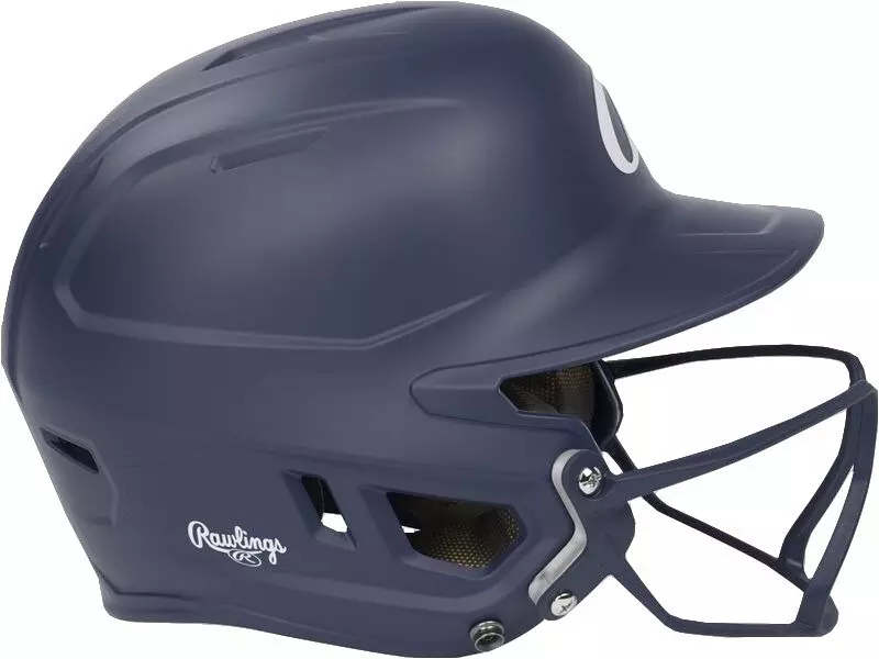 Rawlings Mach HI-VIZ Fastpitch Softball Junior Batting Helmet - NAVY