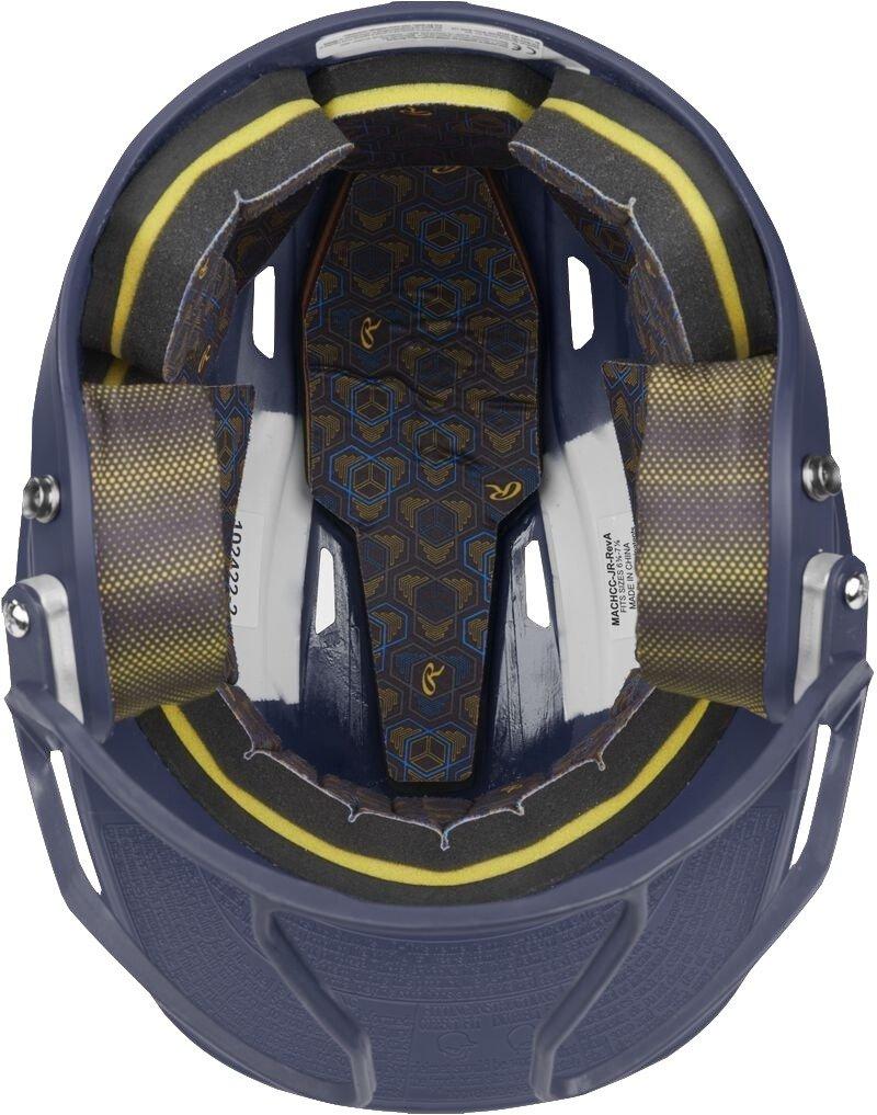 Rawlings Mach HI-VIZ Fastpitch Softball Junior Batting Helmet - NAVY Thumbnail View 7