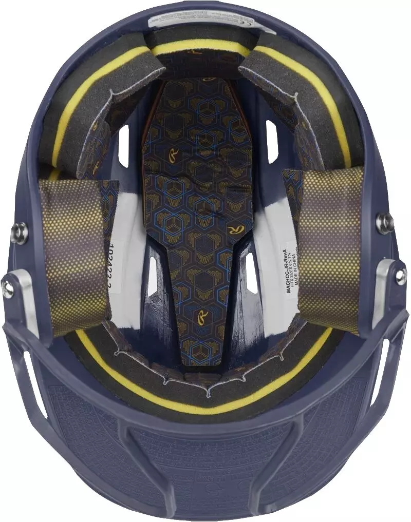 Rawlings Mach HI-VIZ Fastpitch Softball Junior Batting Helmet - NAVY