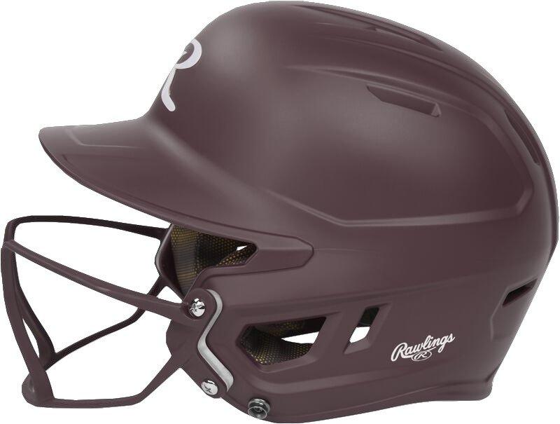 Rawlings Mach HI-VIZ Fastpitch Softball Junior Batting Helmet - MAROON Thumbnail View 5