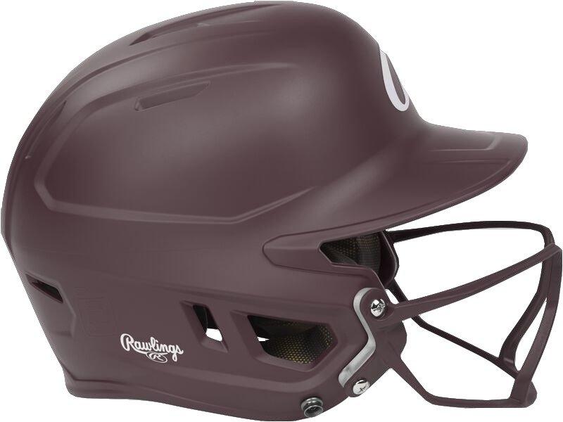 Rawlings Mach HI-VIZ Fastpitch Softball Junior Batting Helmet - MAROON Thumbnail View 6
