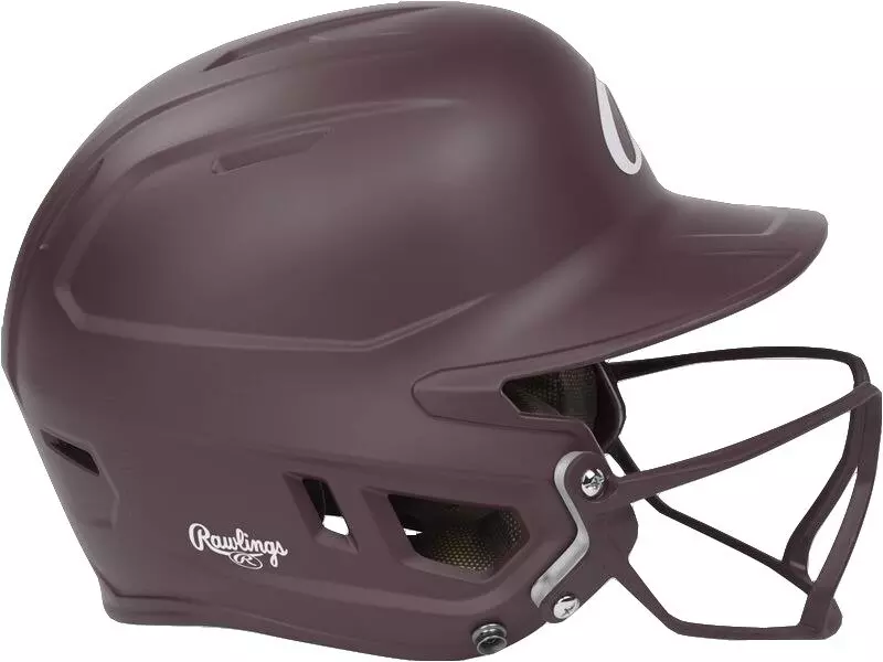 Rawlings Mach HI-VIZ Fastpitch Softball Junior Batting Helmet - MAROON