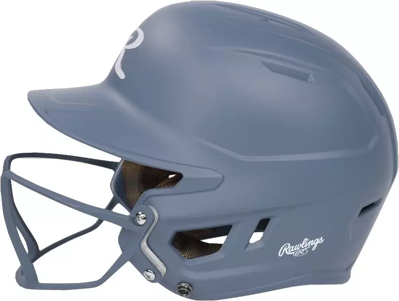 Rawlings Mach HI-VIZ Fastpitch Softball Junior Batting Helmet - BLUE