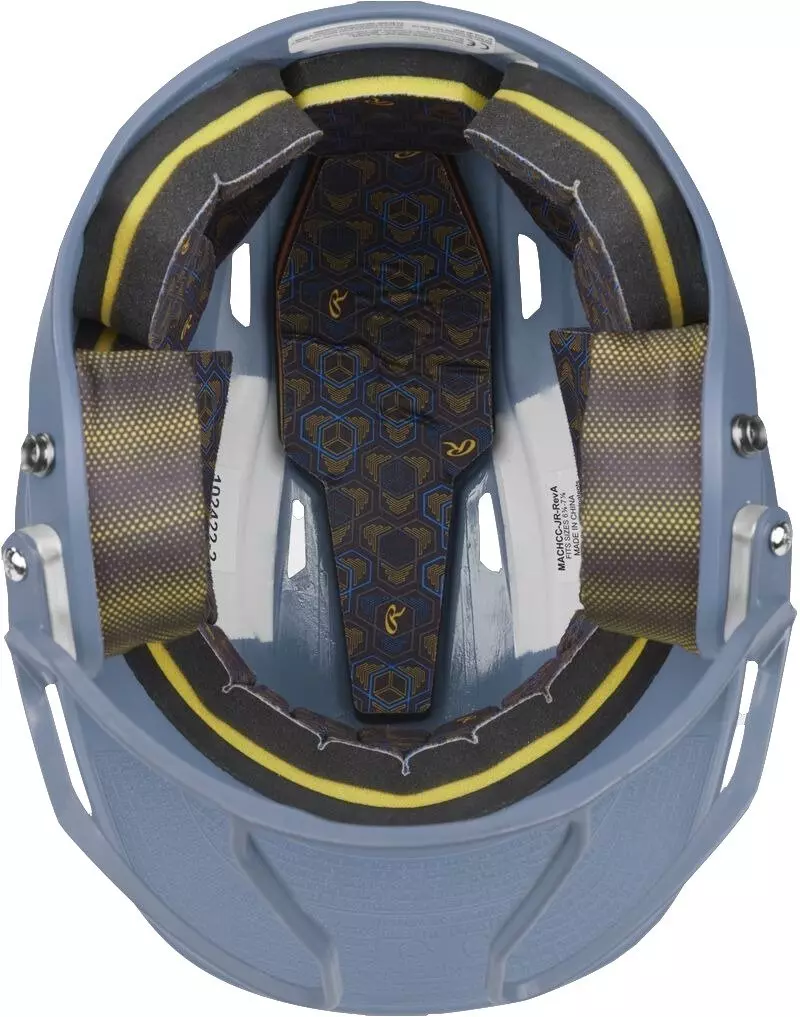 Rawlings Mach HI-VIZ Fastpitch Softball Junior Batting Helmet - BLUE