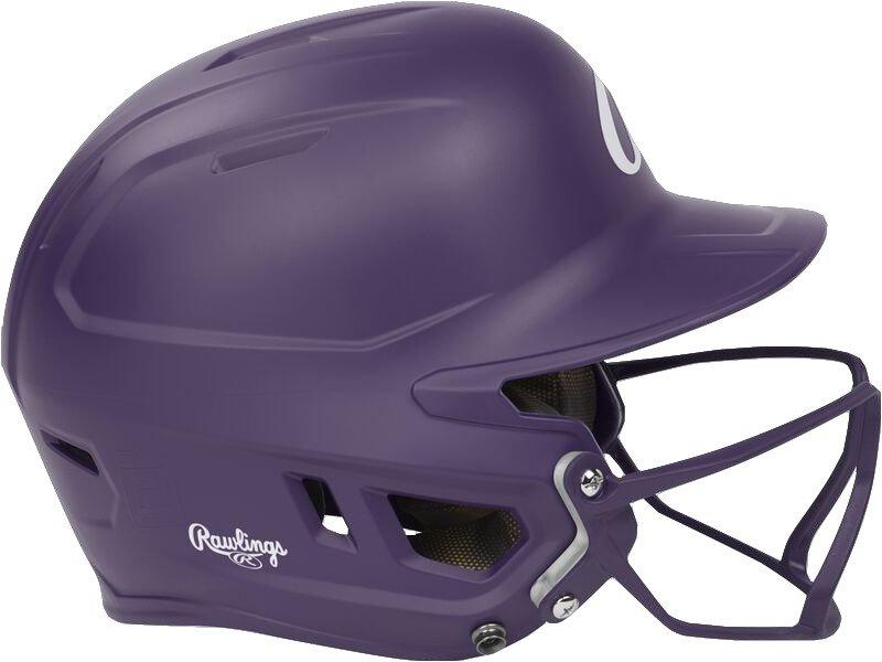 Rawlings Mach HI-VIZ Fastpitch Softball Junior Batting Helmet - PURPLE Thumbnail View 6