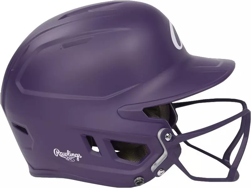 Rawlings Mach HI-VIZ Fastpitch Softball Junior Batting Helmet - PURPLE