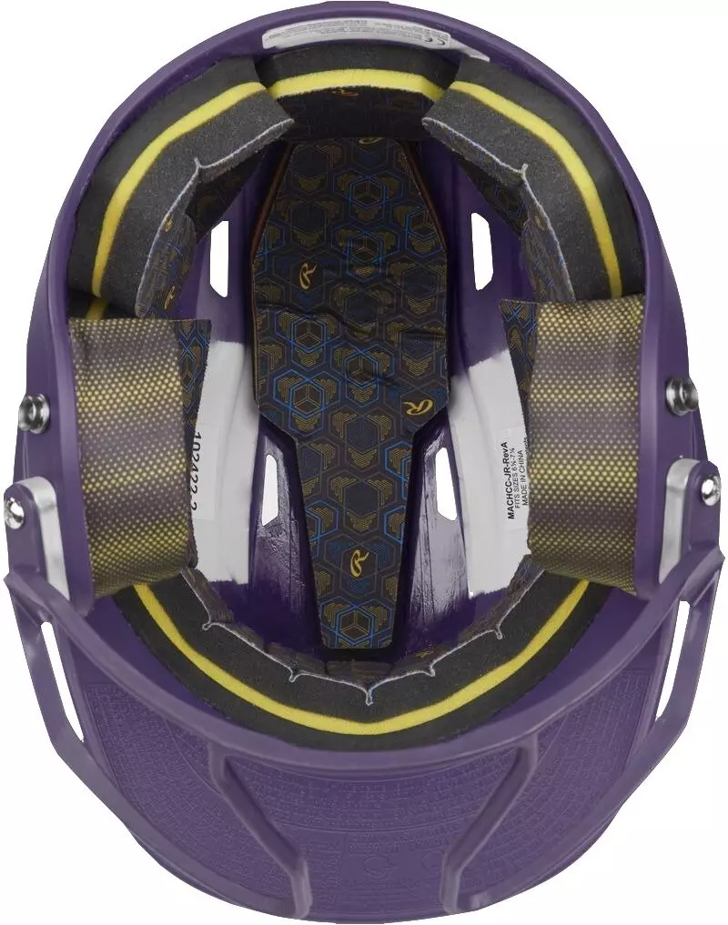 Rawlings Mach HI-VIZ Fastpitch Softball Junior Batting Helmet - PURPLE