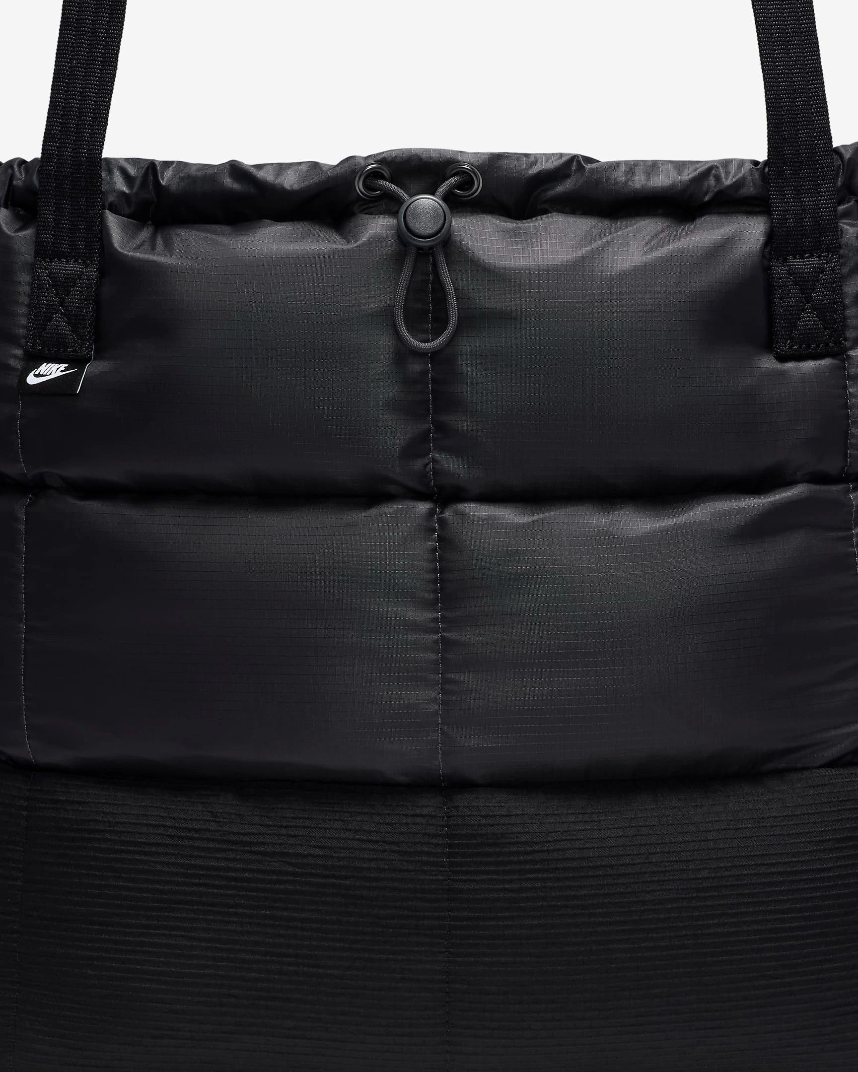 Nike Women's Sportswear Puffer Tote Bag - BLACK Thumbnail View 5