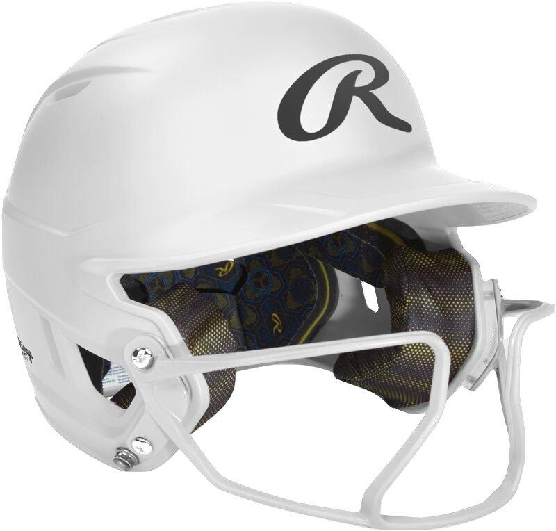 Rawlings Mach HI-VIZ Fastpitch Softball Senior Batting Helmet - WHITE Thumbnail View 3