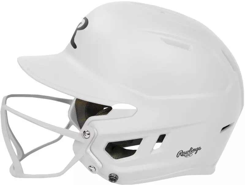 Rawlings Mach HI-VIZ Fastpitch Softball Senior Batting Helmet - WHITE