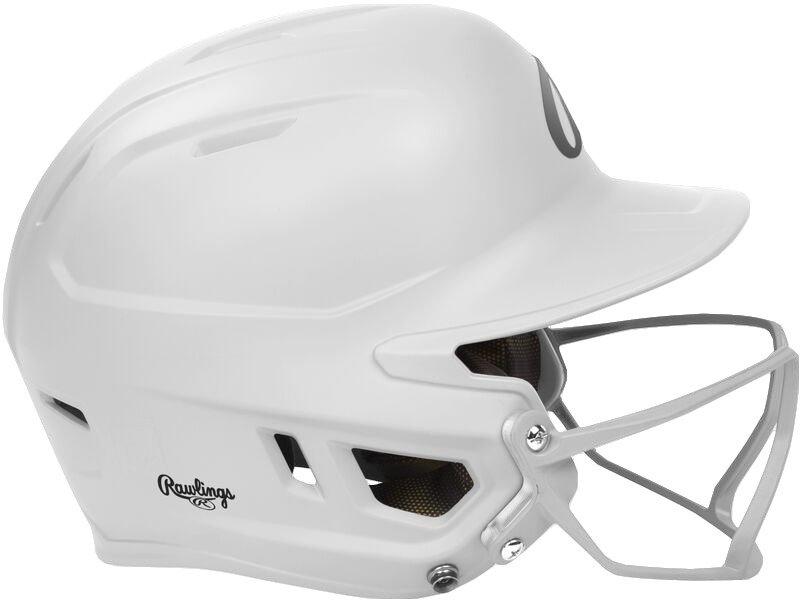 Rawlings Mach HI-VIZ Fastpitch Softball Senior Batting Helmet - WHITE Thumbnail View 6