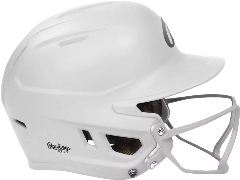 Rawlings Mach HI-VIZ Fastpitch Softball Senior Batting Helmet - WHITE