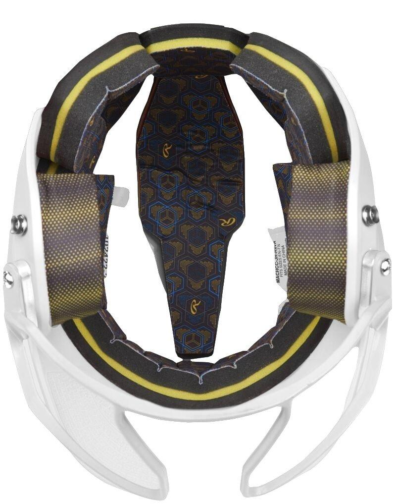 Rawlings Mach HI-VIZ Fastpitch Softball Senior Batting Helmet - WHITE Thumbnail View 7