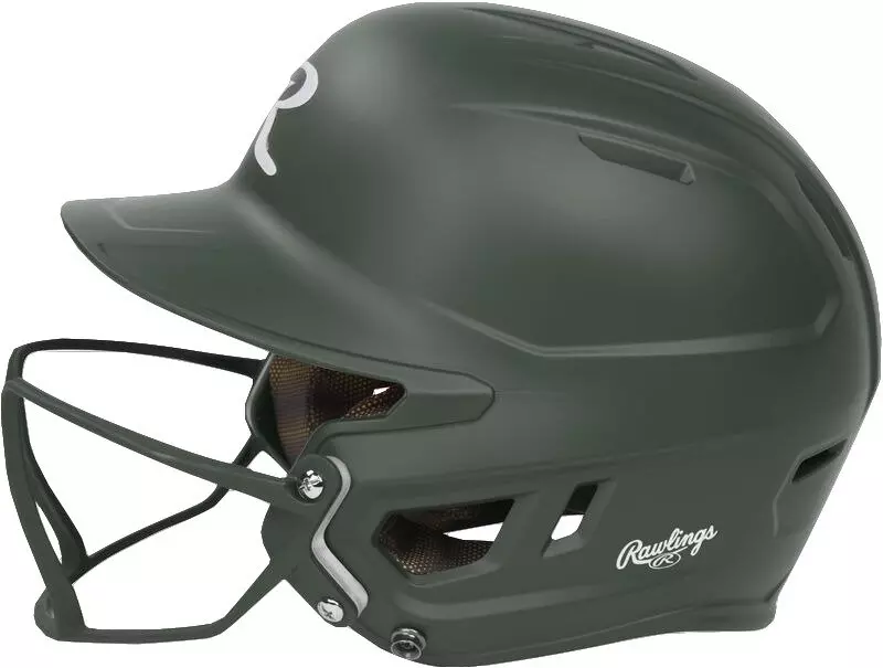 Rawlings Mach HI-VIZ Fastpitch Softball Senior Batting Helmet - DK GREEN