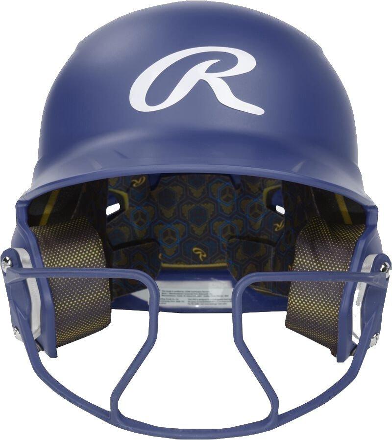 Rawlings Mach HI-VIZ Fastpitch Softball Senior Batting Helmet - ROYAL Thumbnail View 4
