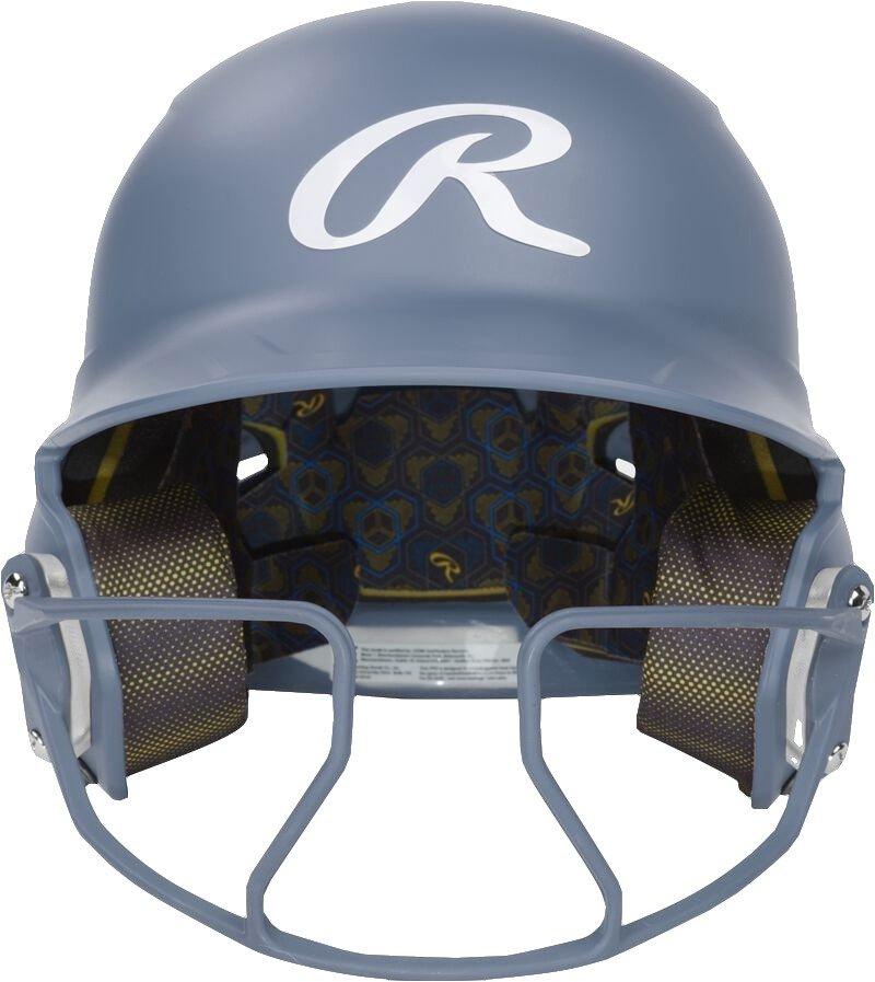 Rawlings Mach HI-VIZ Fastpitch Softball Senior Batting Helmet - BLUE Thumbnail View 4