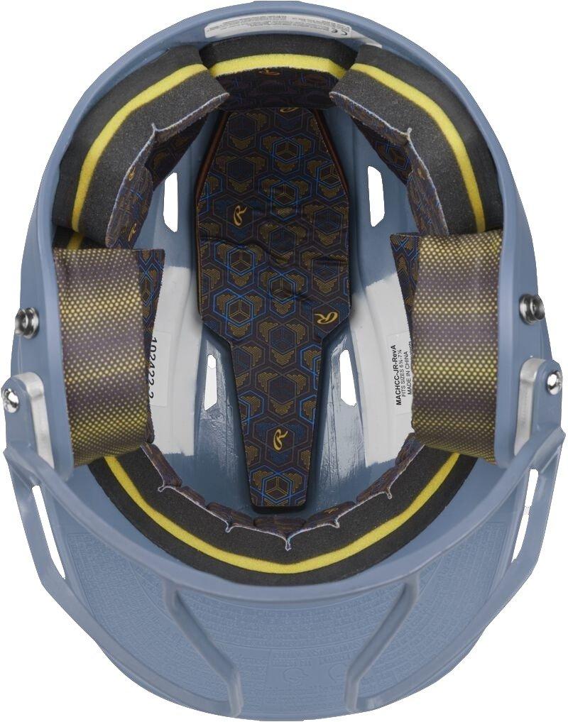 Rawlings Mach HI-VIZ Fastpitch Softball Senior Batting Helmet - BLUE Thumbnail View 7
