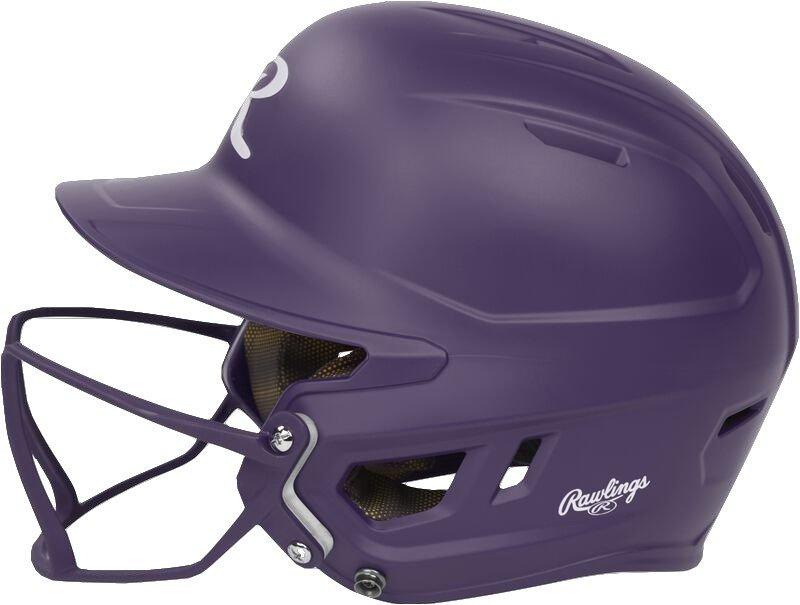 Rawlings Mach HI-VIZ Fastpitch Softball Senior Batting Helmet - PURPLE Thumbnail View 5