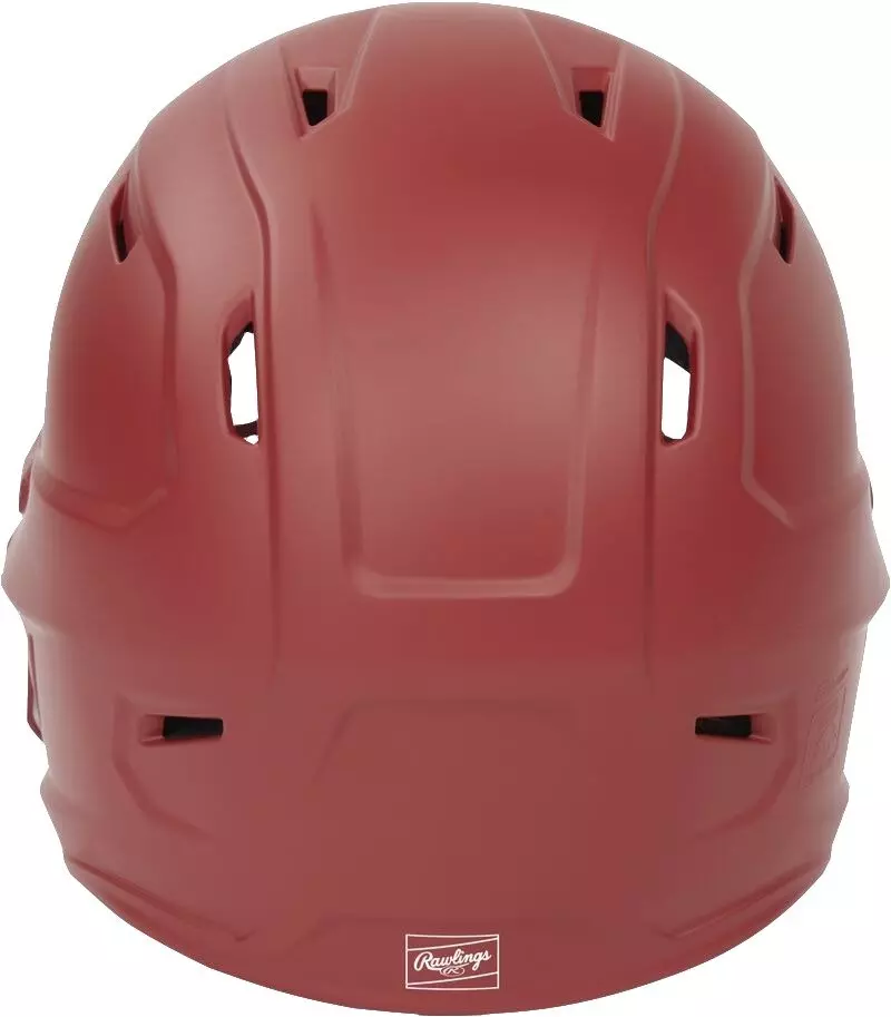 Rawlings Mach HI-VIZ Fastpitch Softball Senior Batting Helmet - SCARLET